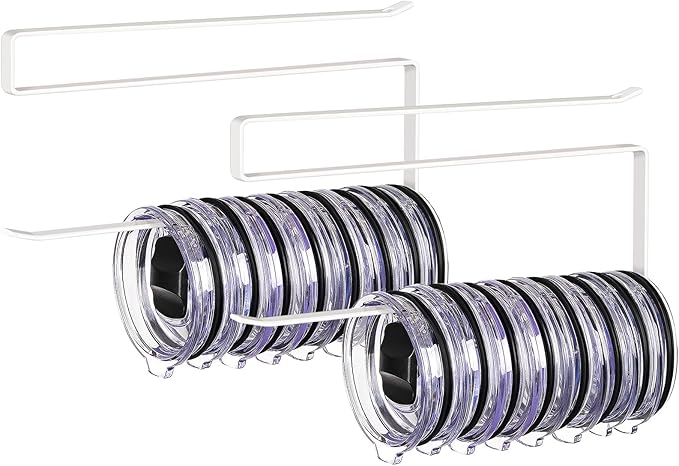 2 Pack Tumbler Lid Organizer, Horizontal Tumbler Lid Storage Hook to Hold Up 20 by JOLENSOY