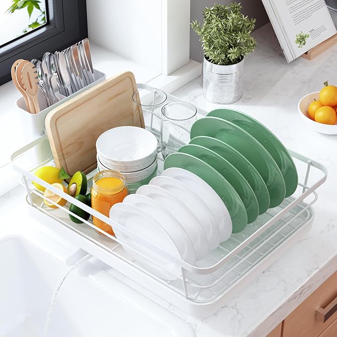 Kitsure Dish Drying Rack for Kitchen Counter, Stainless Steel Sink Organization by Kitsure