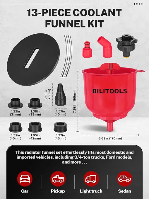 BILITOOLS Universal Coolant Funnel Kit - Image 2