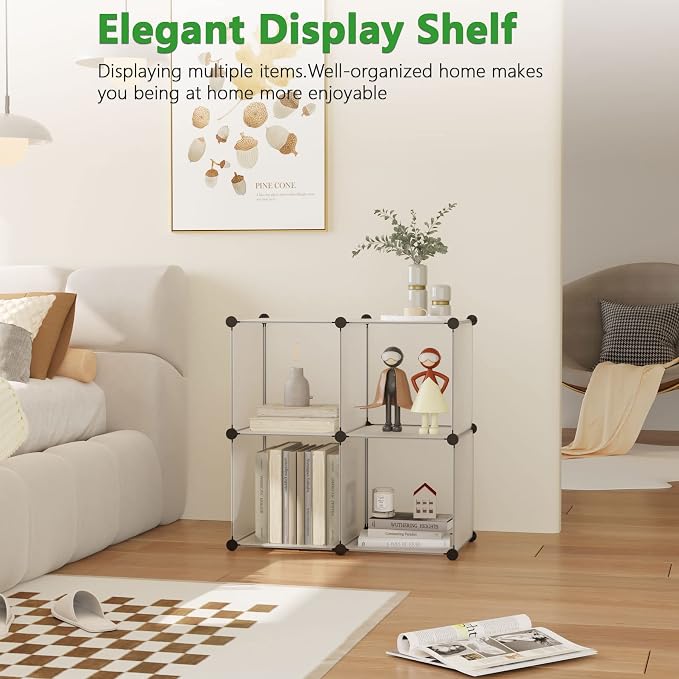 C&AHOME Cube Storage Organizer, 4-Cube Shelving Units, DIY Closet Storage - Image 4