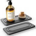 Water Absorbing Stone Tray for Sink, Quick Drying Diatomite Bathroom Tray by MAGKOTA