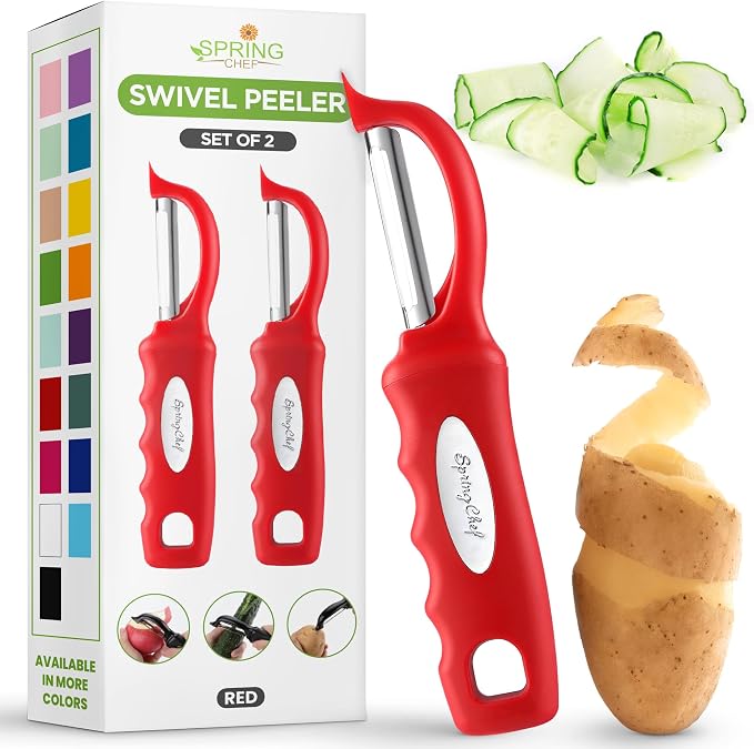 Spring Chef Professional Red Swivel Vegetable Peeler by SpringChef