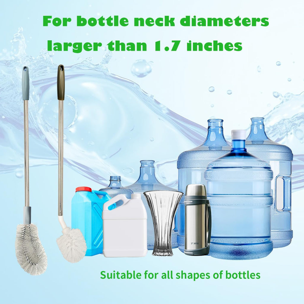 2-Pack Bucket Brush, Kettle Brush, Cleaning Extra Long Bottles, Gallon