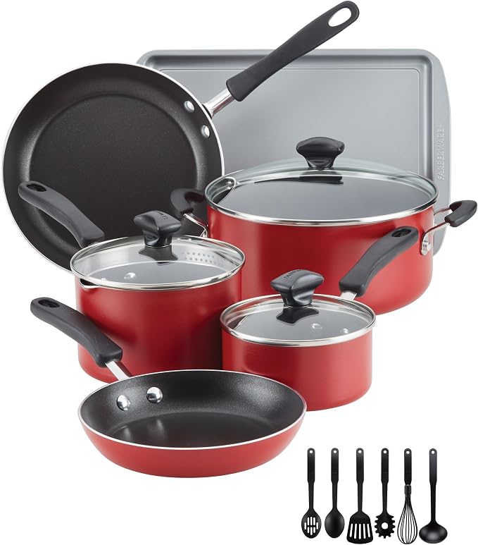 Farberware Cookstart DiamondMax Nonstick Cookware/Pots and Pans Set, Dishwasher - Image 2