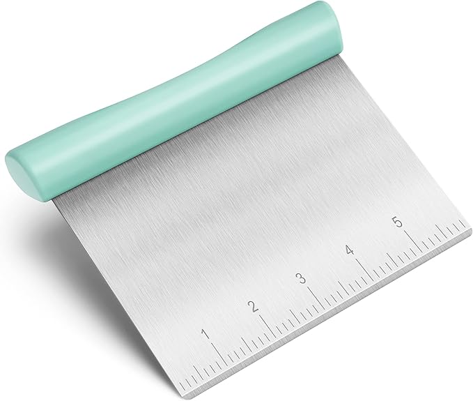 Upgraded 304 Stainless Steel Multi-Purpose Bench Scraper by Rainspire