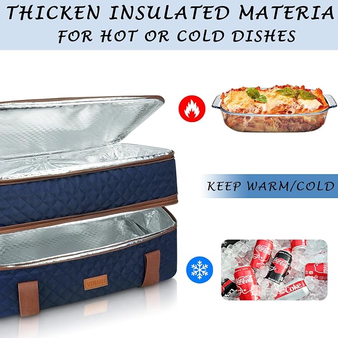 Quilted Insulated Double Casserole Carrier - Image 4