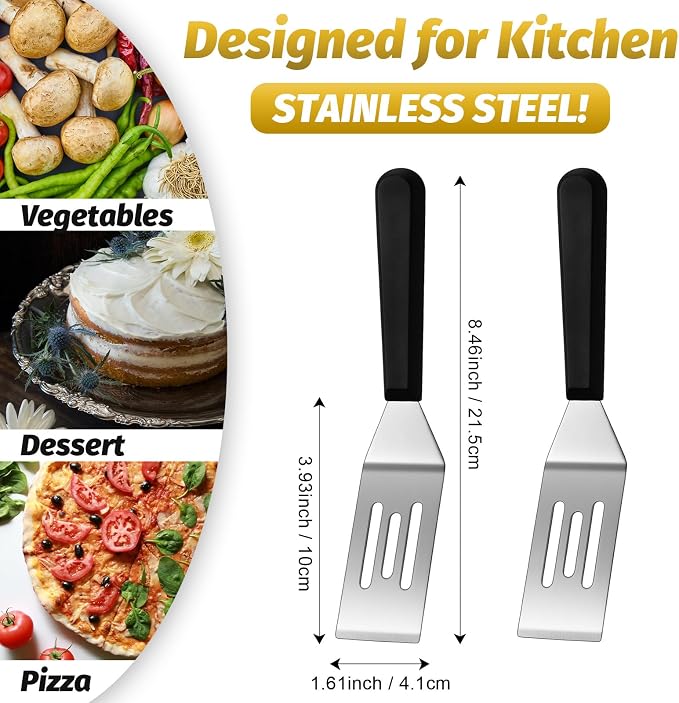 Patelai 5 Pack Small Spatula Mini Serving Brownie Spatula - Image 2