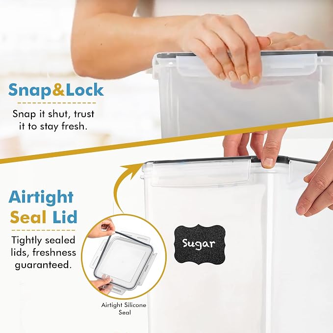 Shazo 2 PC Extra Large Bulk Food Storage Containers - Image 7