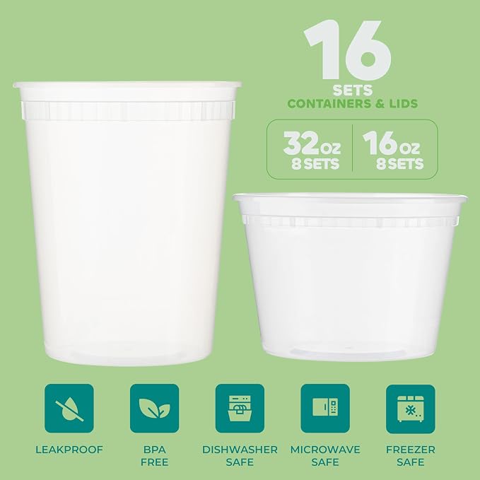 JoyServe 16 Sets Deli Containers - Image 2