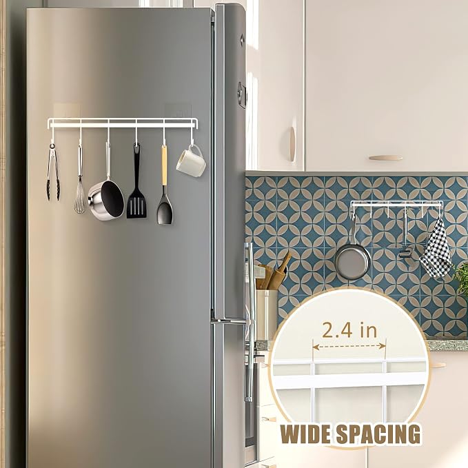 Kitchen Utensil Hanger, Adhesive Utensil Holder Wall Mount Kitchen Rack Rail - Image 5