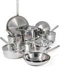 Tramontina Tempo Tri-Ply Base Stainless Steel 14-Piece Cookware Set by Tramontina