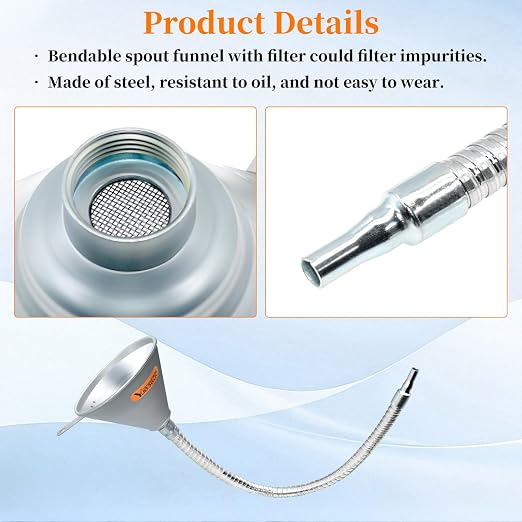 27.56" Steel Bendable Spout Funnel - Image 4