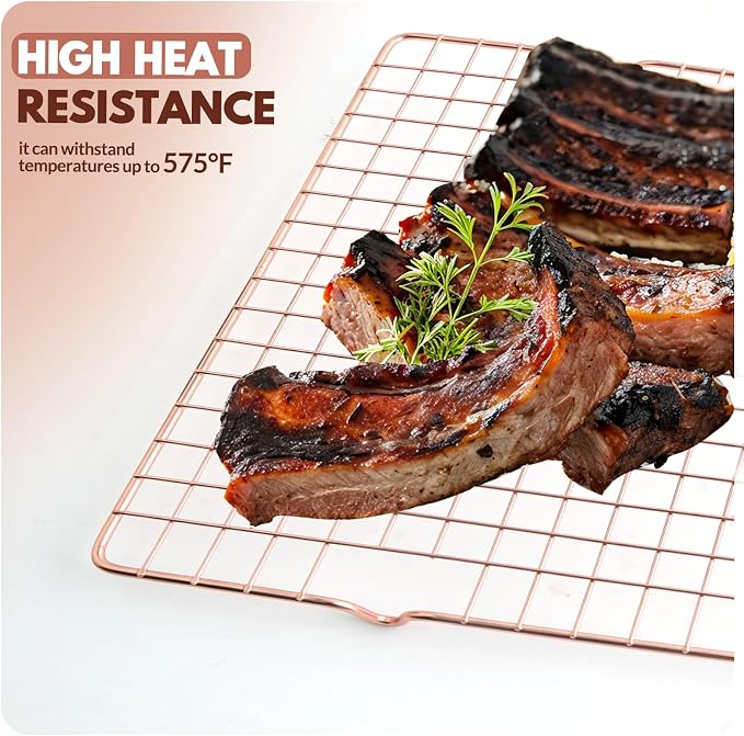 2 PCS Cooling Racks for Cooking and Baking, 15x10 Inches Stainless Steel - Image 6