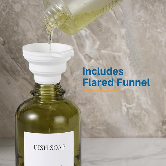 Glass Soap Dispenser with Pump, Dish and Hand Soap Dispenser - Image 3