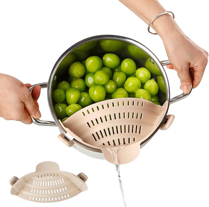Silicone Pot Strainer, Emptycolor Adjustable Clip On Strainer by Unknown