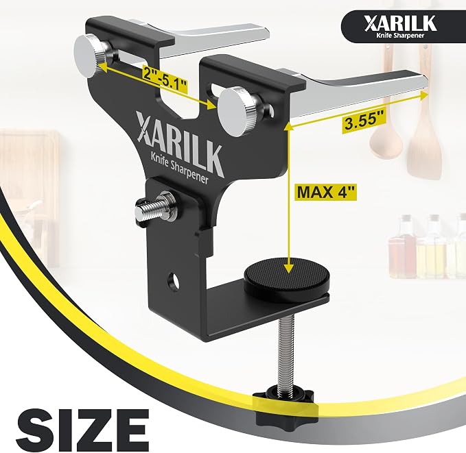 Upgraded Aluminum Knife Sharpener Securing Clip, Adjustable Width 2-5.1" - Image 3