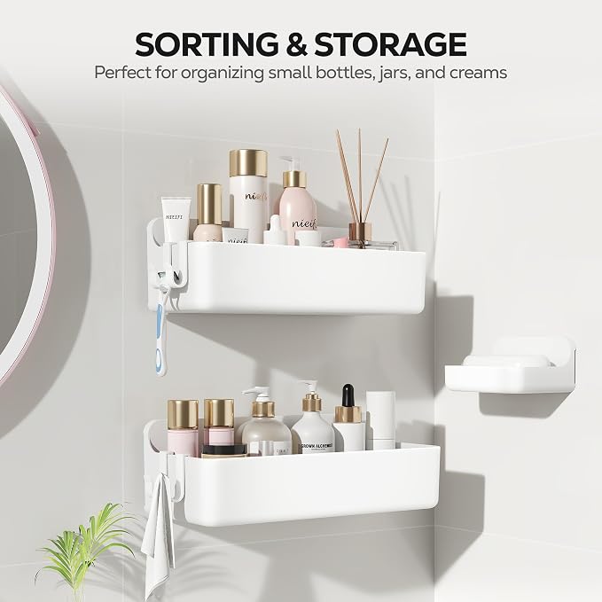 Nieifi Adhesive Wall Shelf, Shower Shelves, Shower Organizer - Image 8