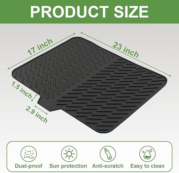 Silicone Drying Mat, Heat-Resistant, Eco-friendly, Hygienic Drying Pad - Image 3