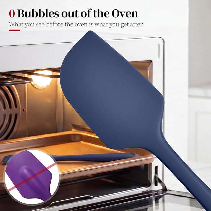 600ºF Heat Resistant Spatulas, High Heat Food Safe Semless Kitchen Silicone - Image 4