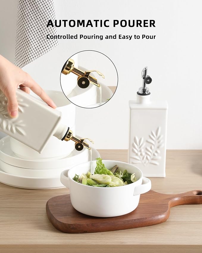 Sweejar Ceramic Olive Oil Dispenser Bottle - Image 5