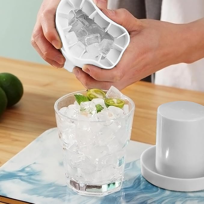 2 Pack Cylinder Ice Cube Mold Ice Trays, Silicone Ice Bucket, Portable Ice Cube - Image 5