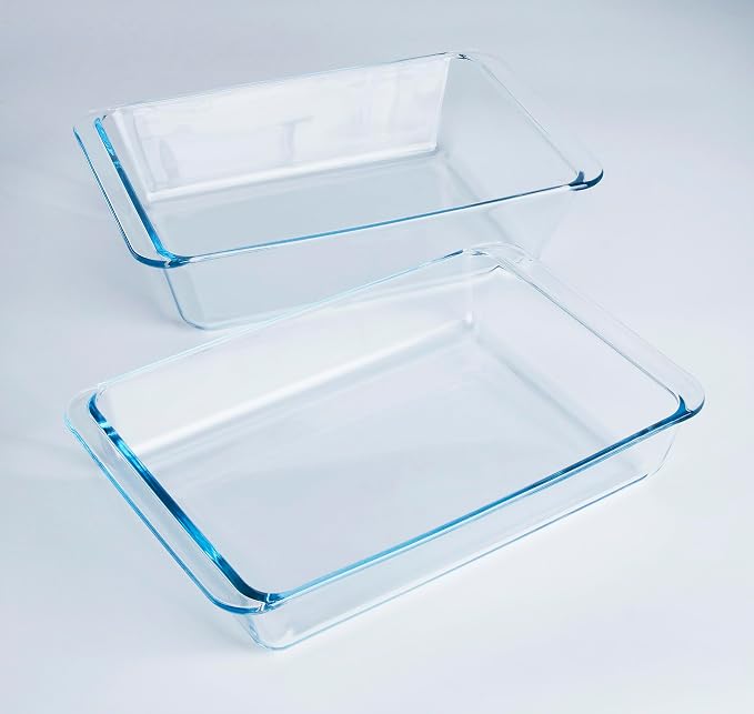 Set of 2 pcs Tempered Glass Baking Dish Set, Deep and Classic Borosilicate - Image 5