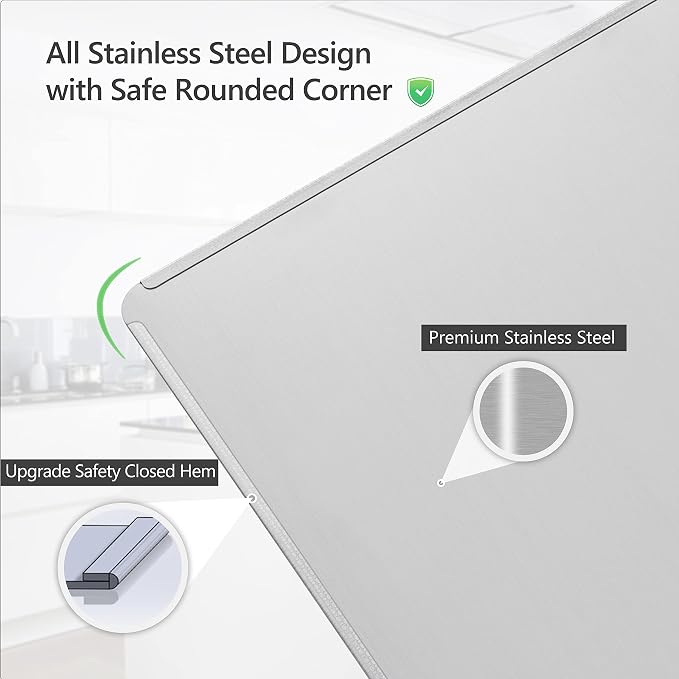 3 Sided Splatter Guard, Anti Splatter Shield Stainless Steel Oil Splatter Guard - Image 6