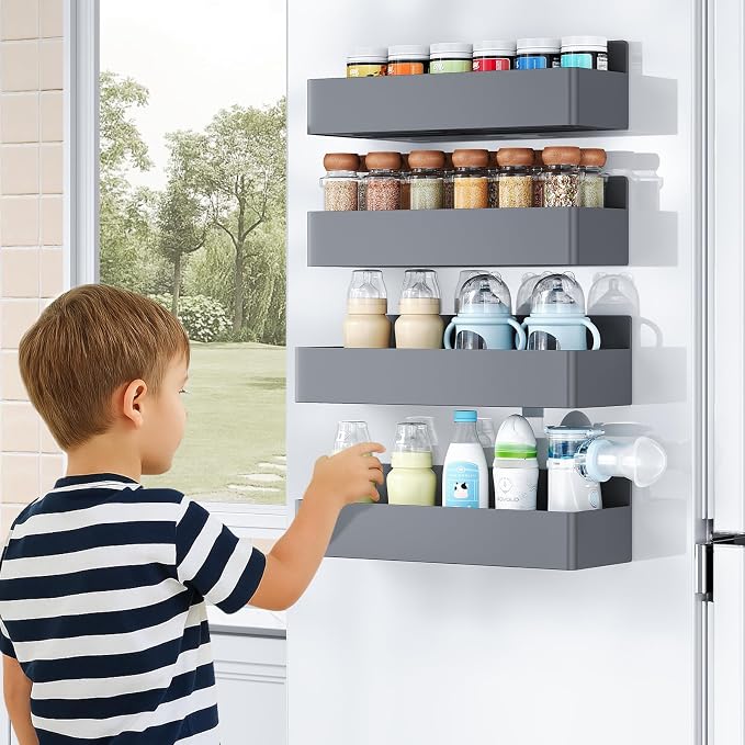 Mystozer Magnetic Spice Rack for Refrigerator, Kitchen Organizer and Storage - Image 7