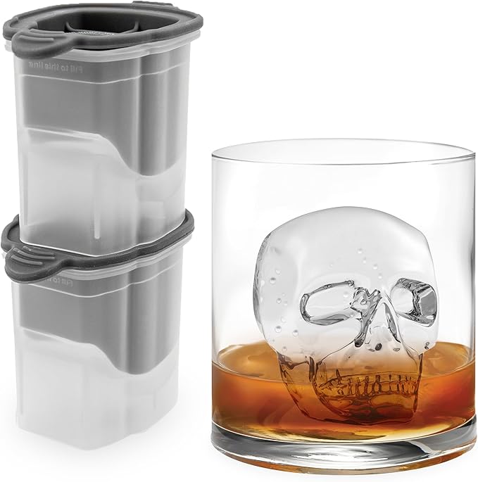 Tovolo Skull Ice Cube Mold Pack of 2 Craft Ice Molds by Tovolo