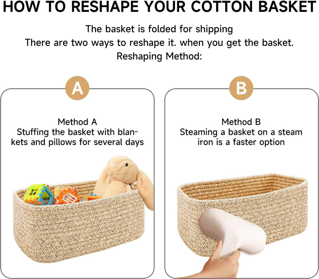 MiniArk Small Storage Baskets for Organizing | Closet Organizer Bins