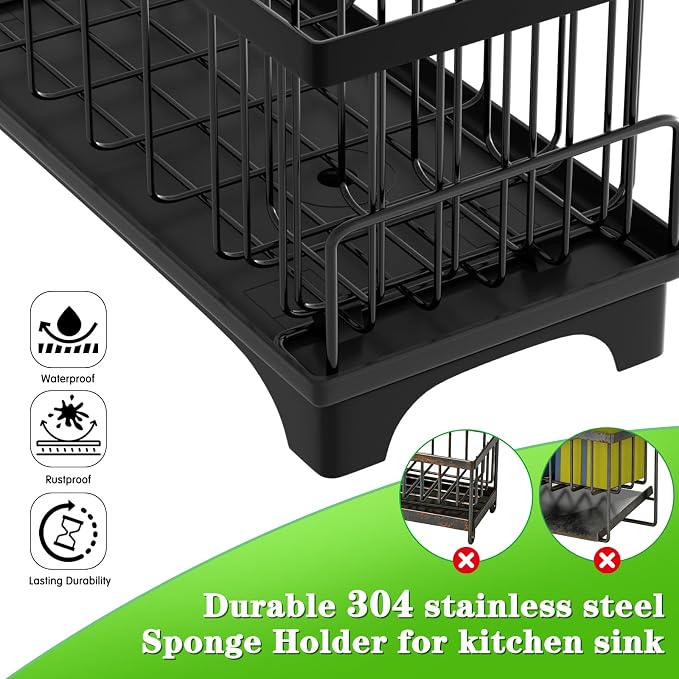 VOOWO Sponge Holder for Kitchen Sink, Compact Sink Caddy - Image 3
