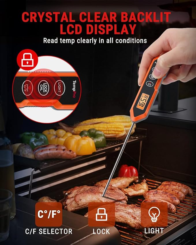 TempPro TP15H Waterproof Instant Read Meat Thermometer - Image 4