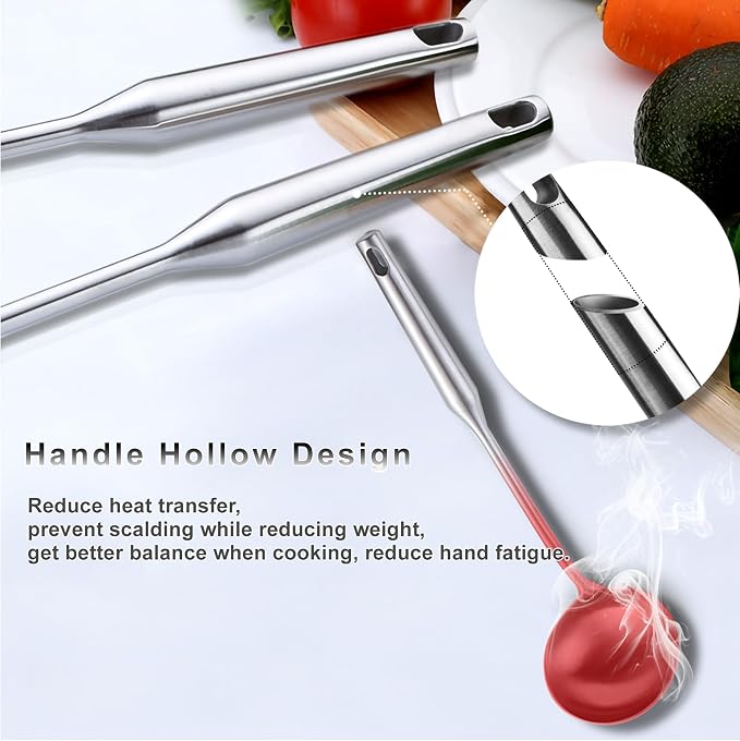Stainless Steel Kitchen Utensils 12 Pcs, Small Cooking Utensils Set, Serving - Image 9