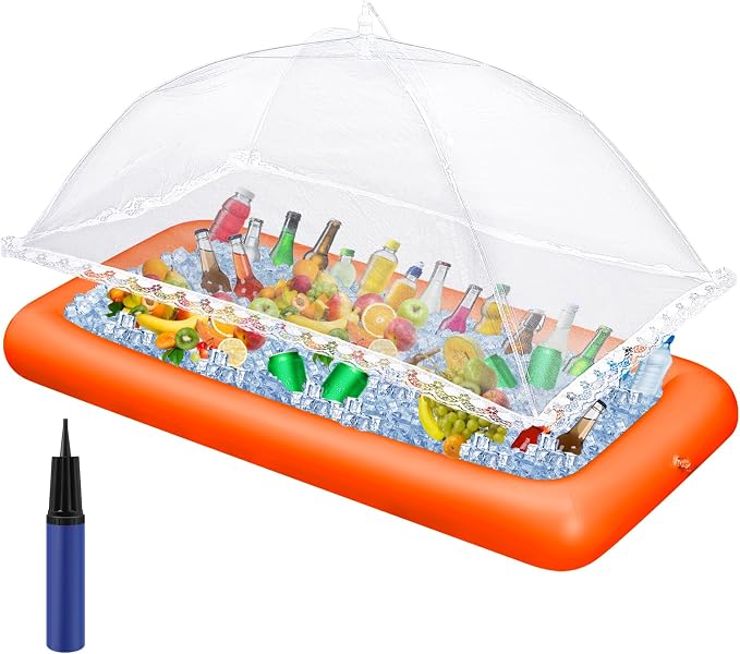 Leitee 3 Pcs Inflatable Serving Bar Kit Includes Salad Buffet Tray by Leitee