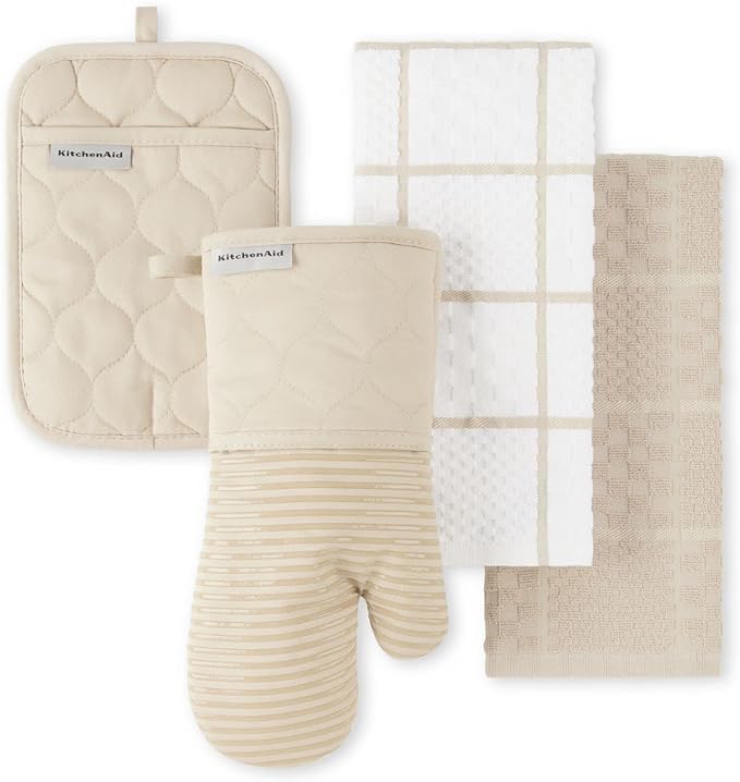 KITCHENAID Quilted Cotton Terry Cloth Oven Mitt, Pot Holder, Kitchen Towel by KitchenAid