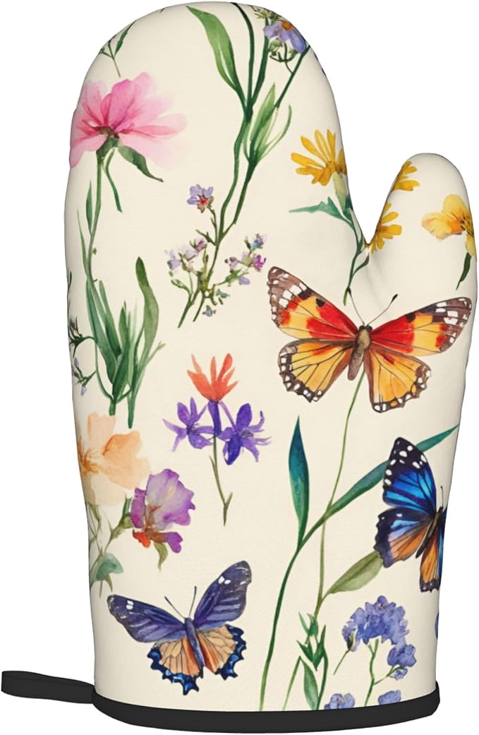 Vintage Floral Oven Mitts and Pot Holders Spring Summer Kitchen Accessories Set - Image 8