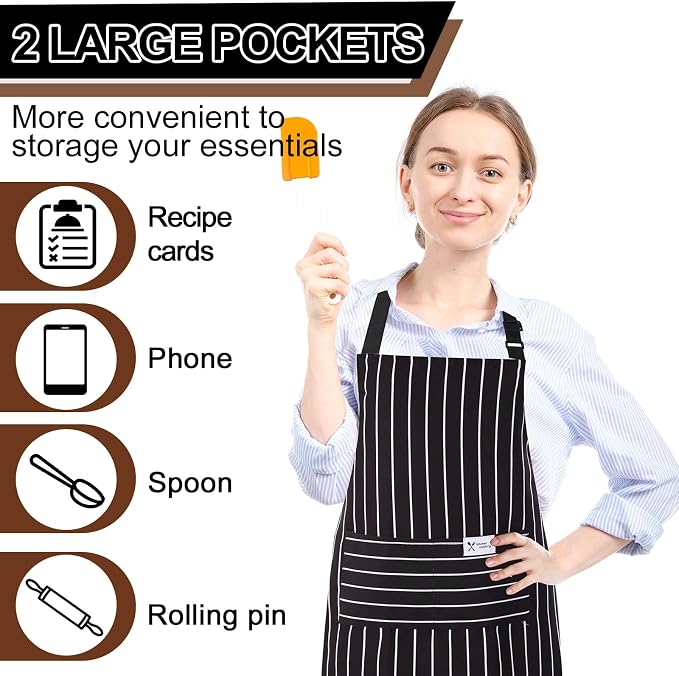 Janmercy 24 Pcs Aprons for Women Men - Image 7