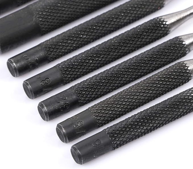Roll Pin Punch Set with Storage Pouch, 9 Piece Steel Removal Tool Kit - Image 6