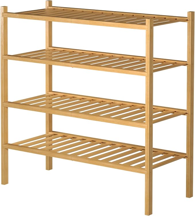 ROMGUAR CRAFT 4 Tier Bamboo Shoe Rack - Image 7