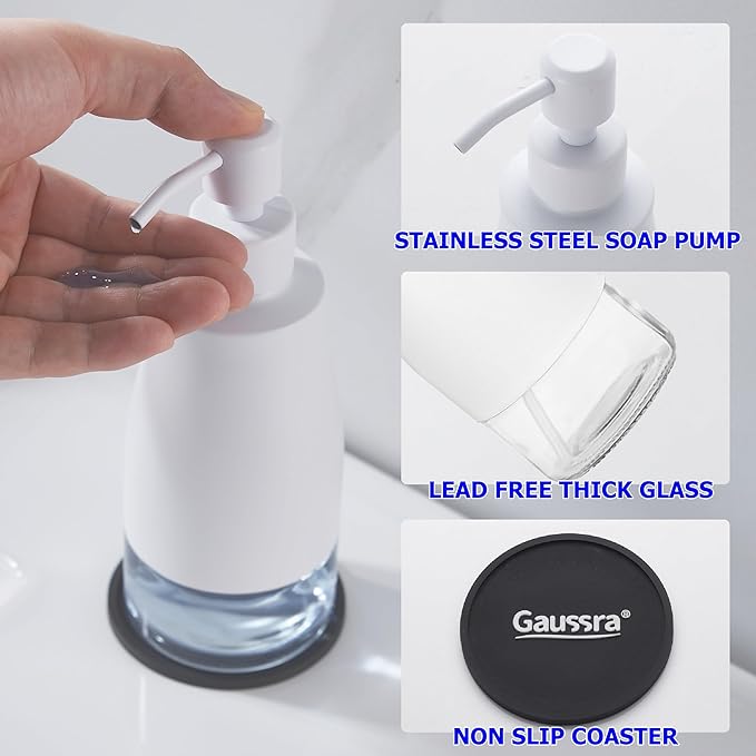 Gaussra White Soap Dispenser - Image 4