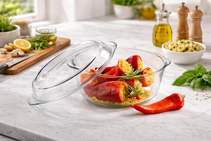 Ums 2.2 Quart Glass Casserole Dish - Image 9