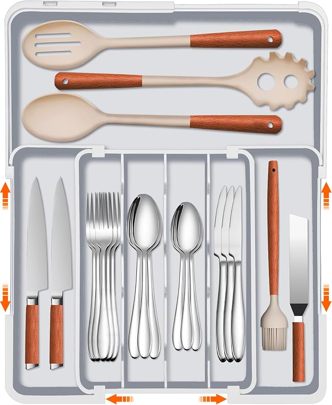 Spaclear Expandable Silverware Drawer Organizer by Spaclear