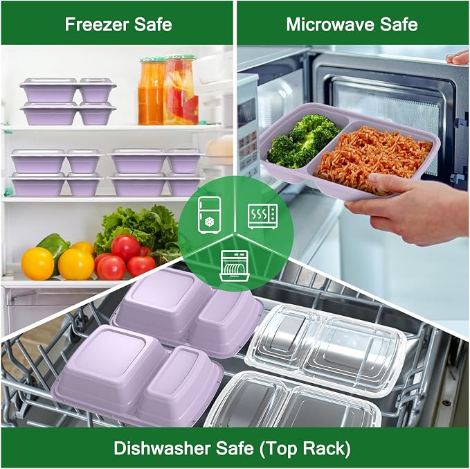 Dealusy 50 Pack 28 oz Meal Prep Containers Reusable - Image 5