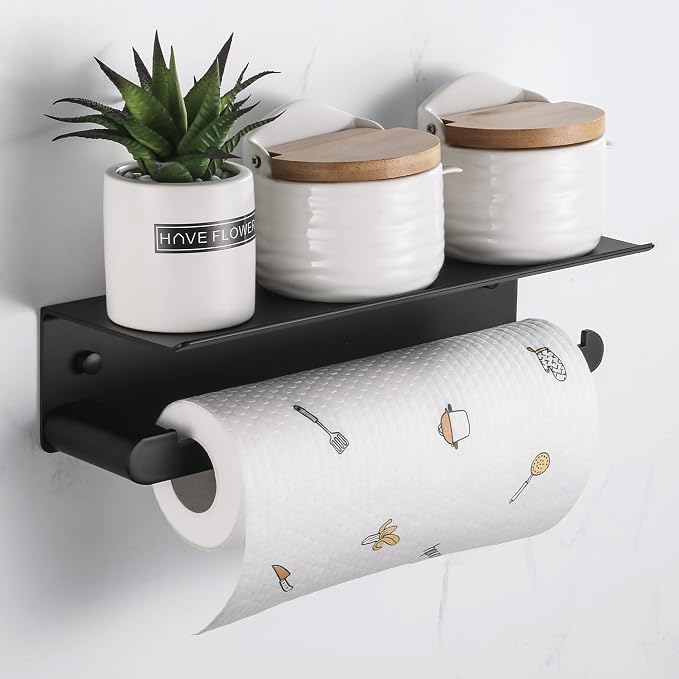 Paper Towel Holder Wall Mount for Kitchen, Self-Adhesive Paper Towel Holder - Image 2