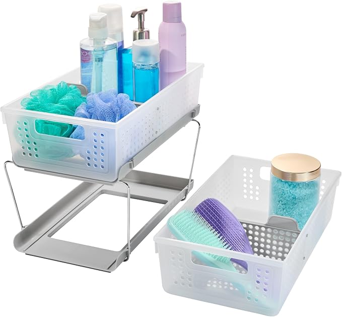 madesmart 2 Tier Bath Organizer, Undersink Storage - Image 5