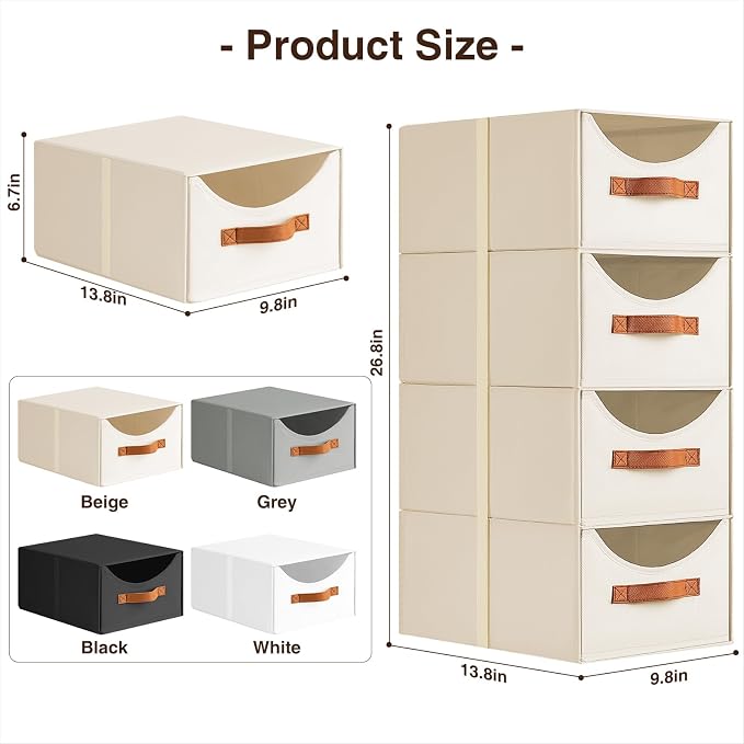 Homsorout Stackable Storage Drawers - Image 3