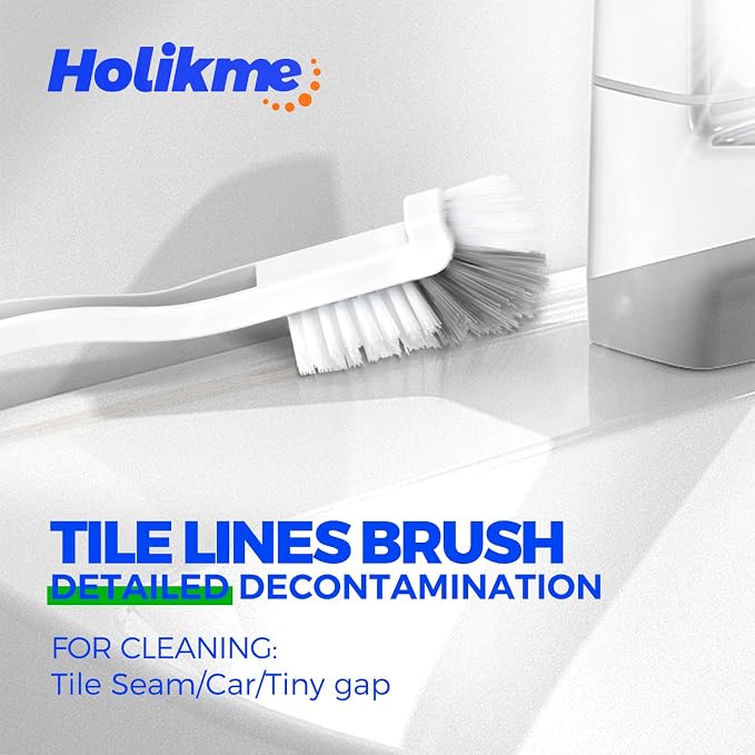 Holikme 7 Pack Deep Cleaning Brush Set, Scrub Brush, Grout Brush, Pool Brush - Image 4