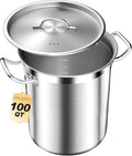 STOCKPOT Extra-Large Stainless Steel Stock Pot – Commercial Heavy Duty Soup Pot by STOCKPOT