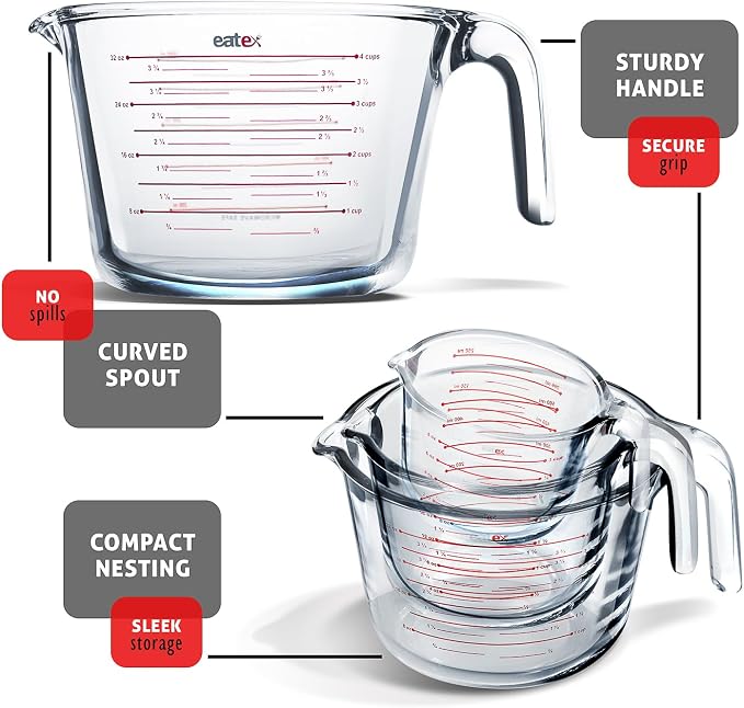 Eatex Mixing Bowls with Measuring Cups & Measuring Spoons 17 Piece Set - Image 6