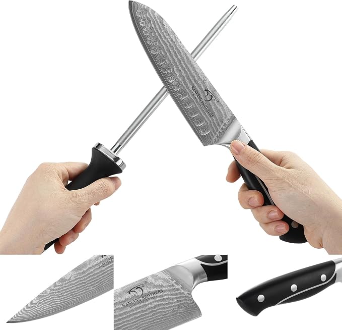 Damascus Kitchen Knife Sets, 9 Pieces Kitchen Knives Set - Image 3